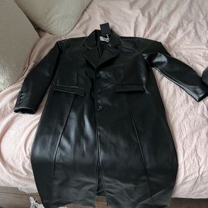 Faux leather coat. Brand new